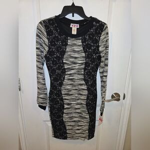 Women Sweater Lace Dress Small